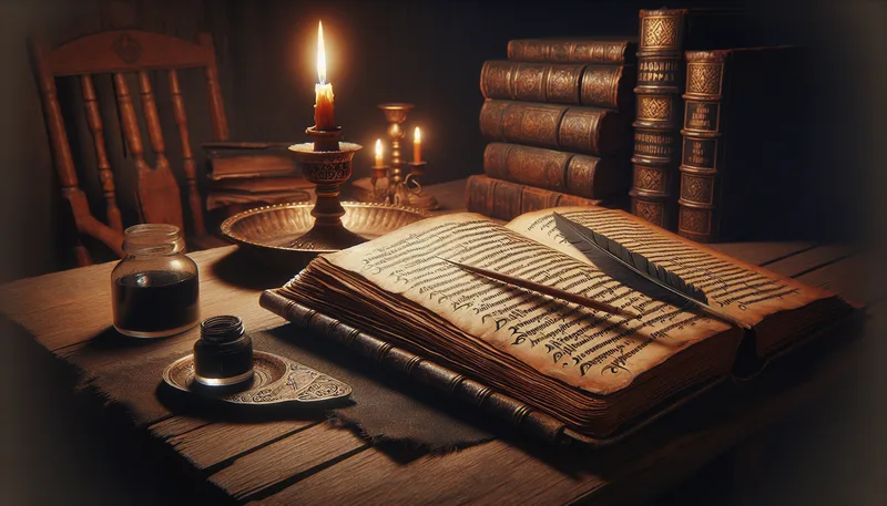 Old leather-bound church metrical book with handwritten Cyrillic text